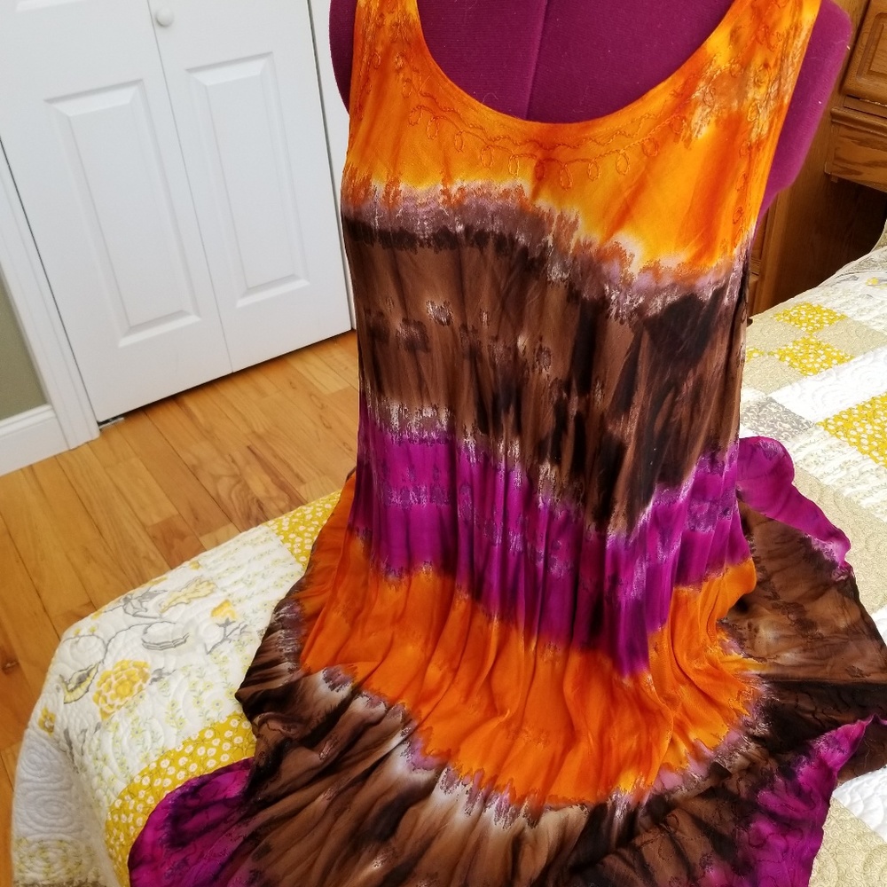 Tropical dress colorful